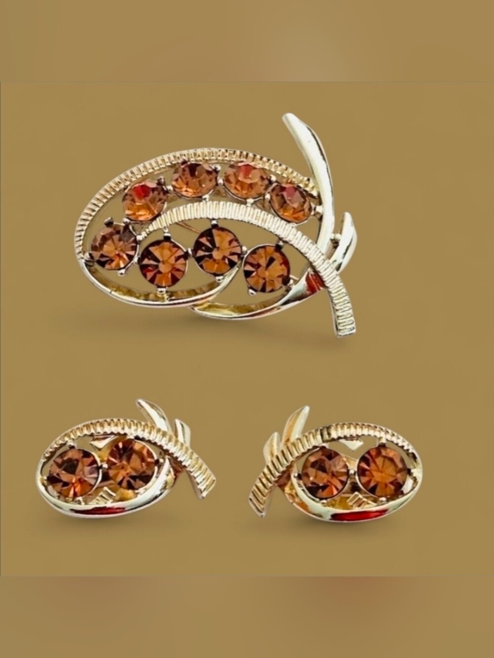 Vintage Kramer Brooch and Earring Set